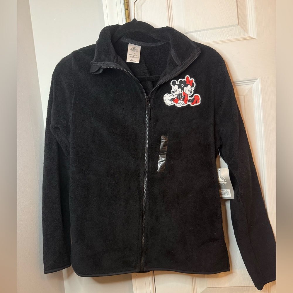 Minnie and Mickey Women’s Zip Up Fleece Jacket